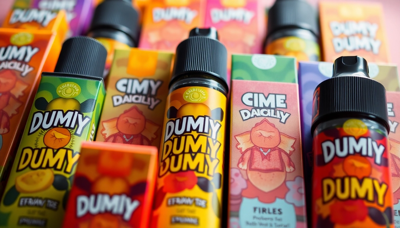 Showcase dummy vapes precio on vibrant packaging displaying various flavors and design.