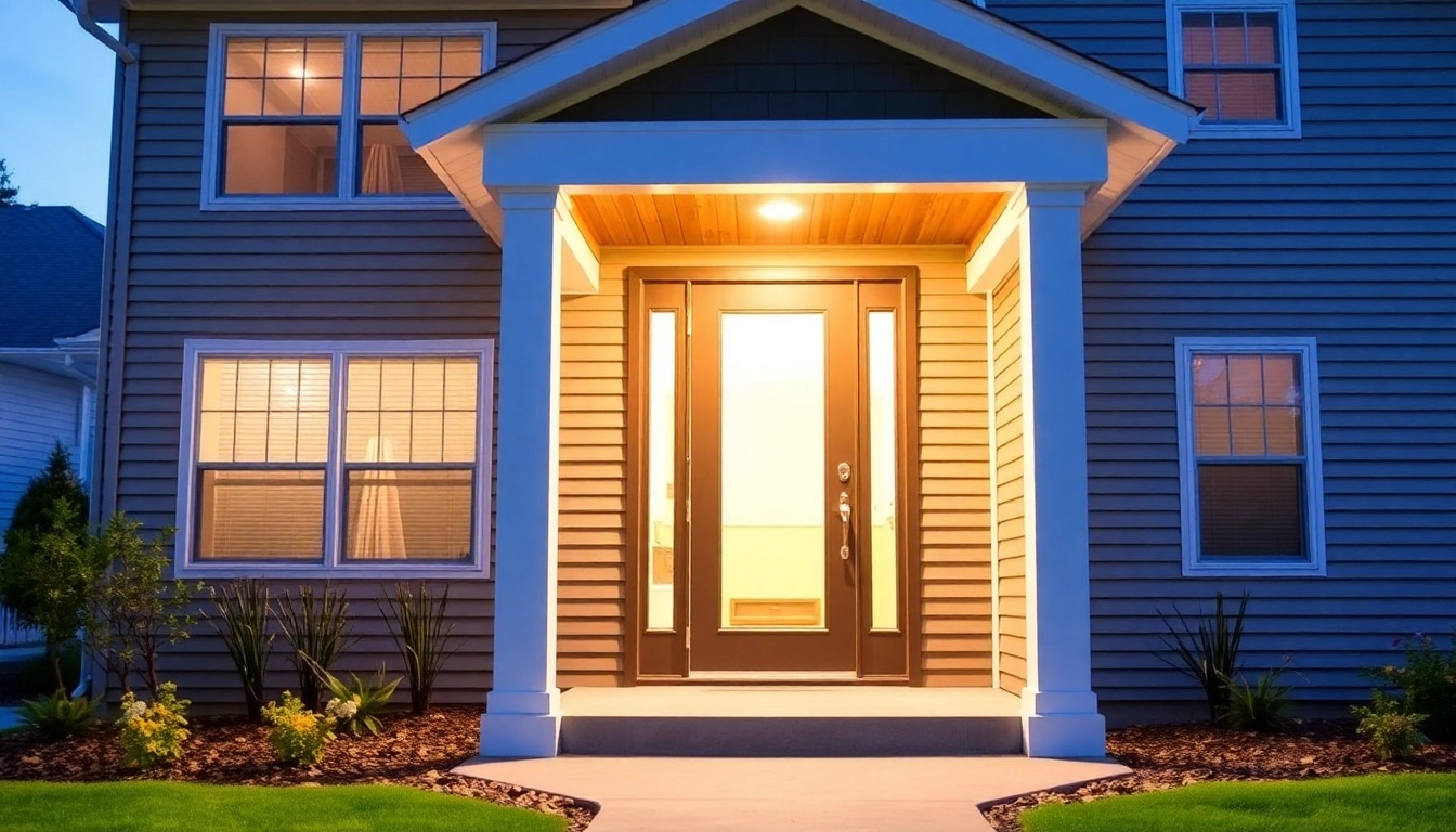 Stunning exterior renovations of a modern home featuring updated siding, a stylish front door, and beautiful landscaping.