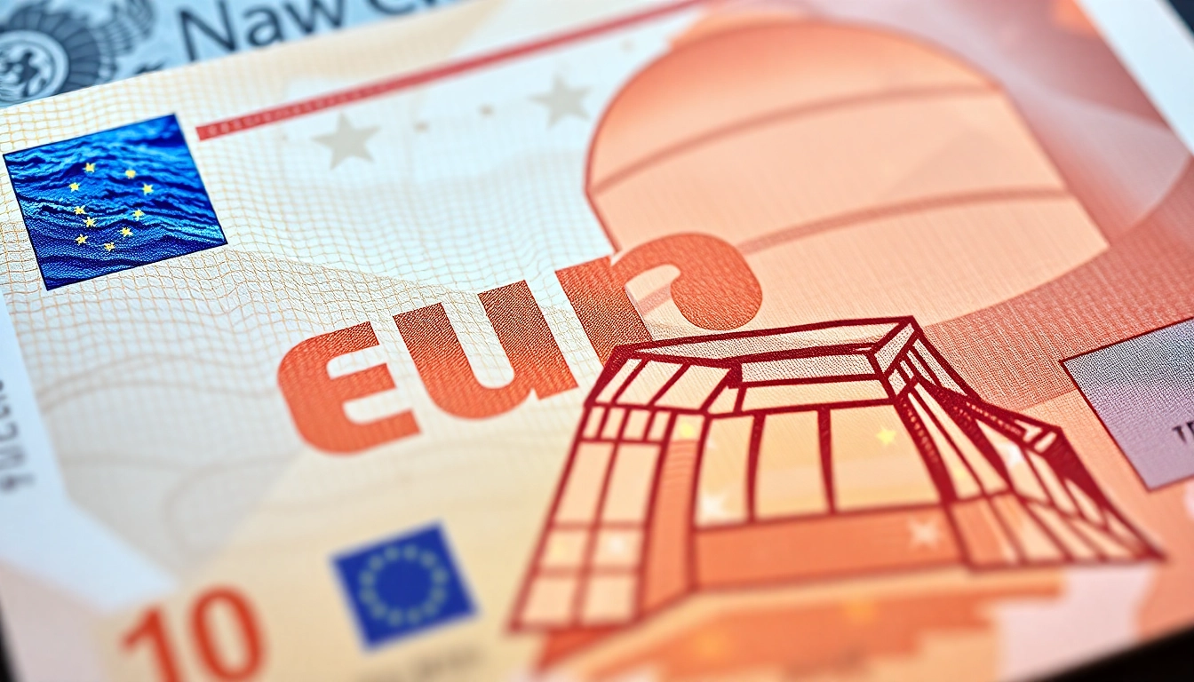 Analyze fake currency Europe by comparing authentic euro banknotes with clear visible security features.