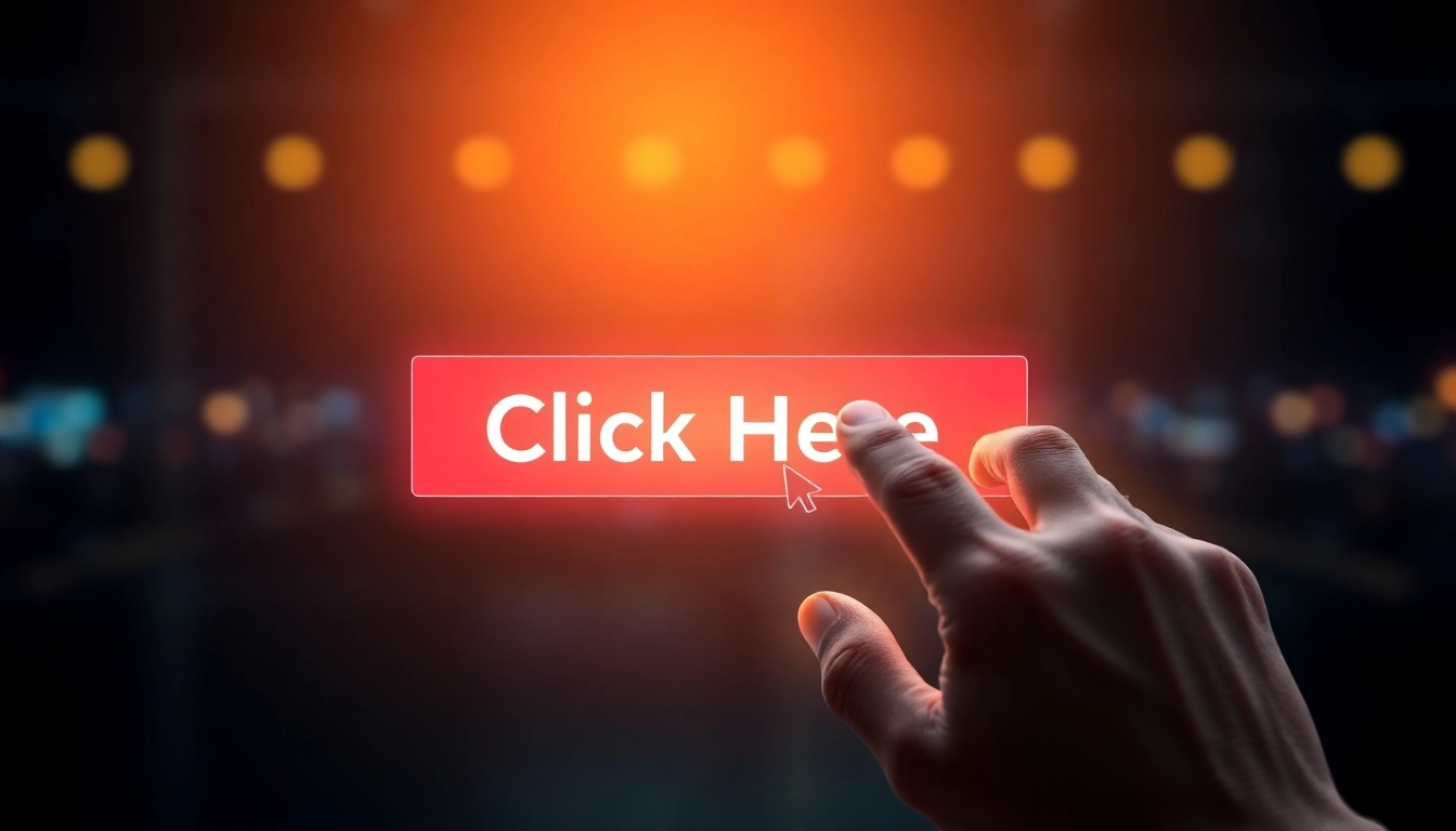 Engage with the 'Click Here' button featuring a hovering mouse cursor to enhance user interaction.