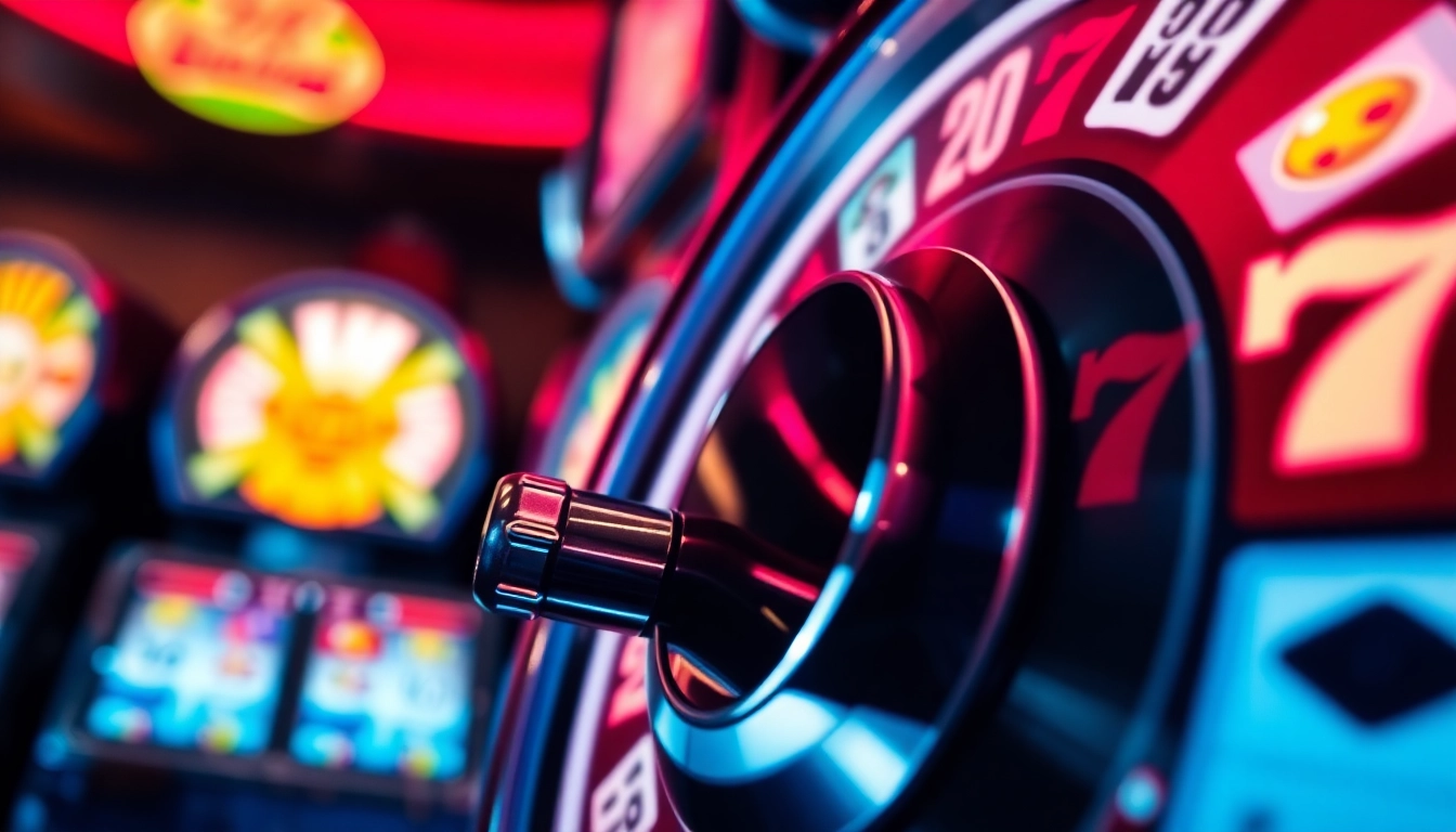 Spin the totoslot wheel for thrilling casino excitement with vibrant neon lights.