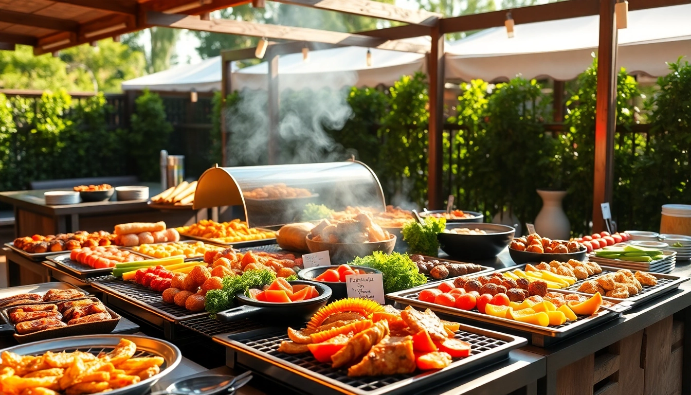 Enjoy a stunning BBQ spread curated by a Caterer für Grillbuffet und BBQ in Berlin, featuring an array of delicious grilled meats and fresh sides.