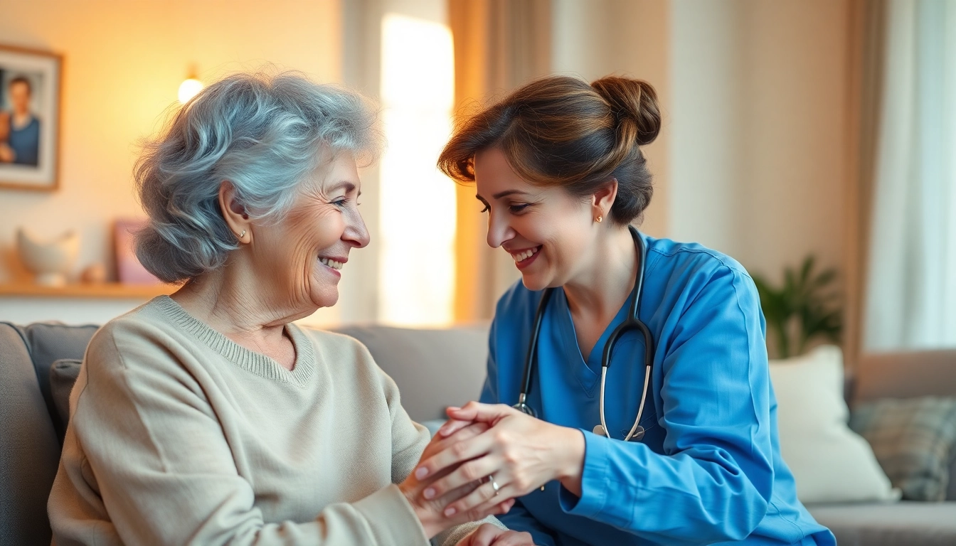 Caregiver providing assistance to a senior patient, showcasing the Most trusted Homecare agency’s compassionate care.