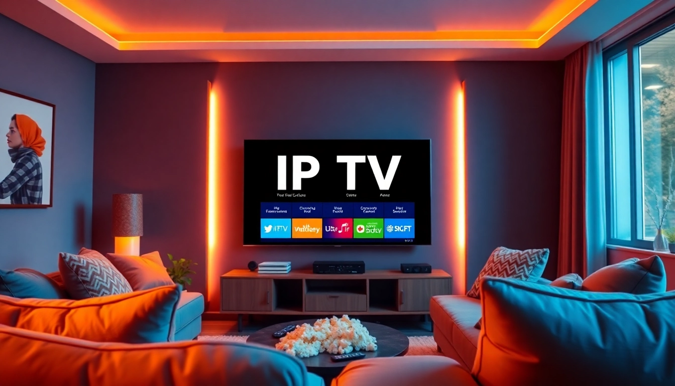 Experience the benefits of a free iptv trial with vibrant IPTV services on a modern TV.