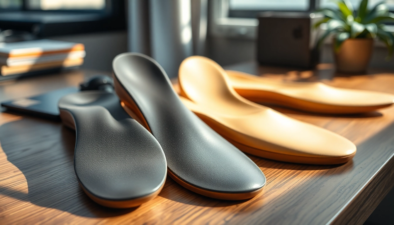 Showcasing custom orthotics designed for optimal foot support and comfort.