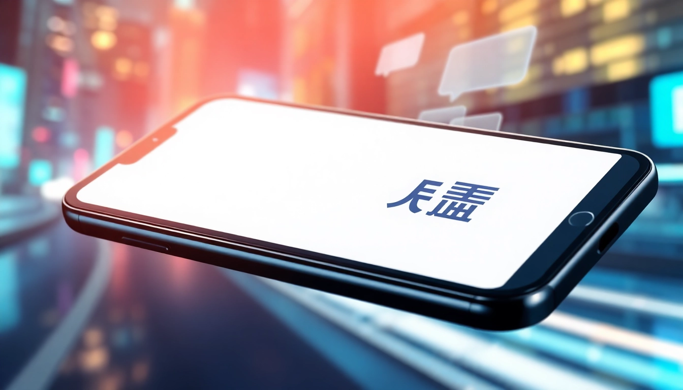 Discover the features of 纸飞机官网 through a sleek smartphone interface showcasing messaging capabilities.