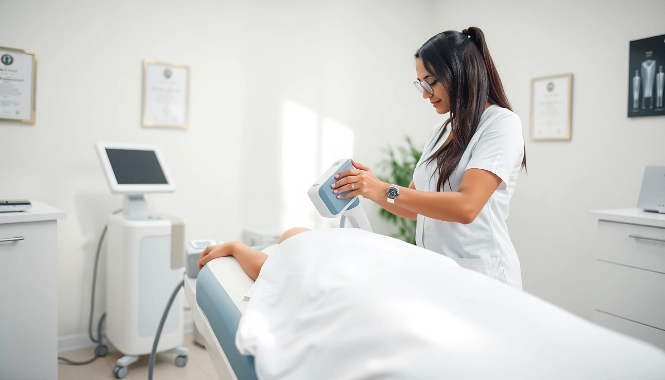 Experience specialized laser hair removal treatment in a professional environment with advanced technology.