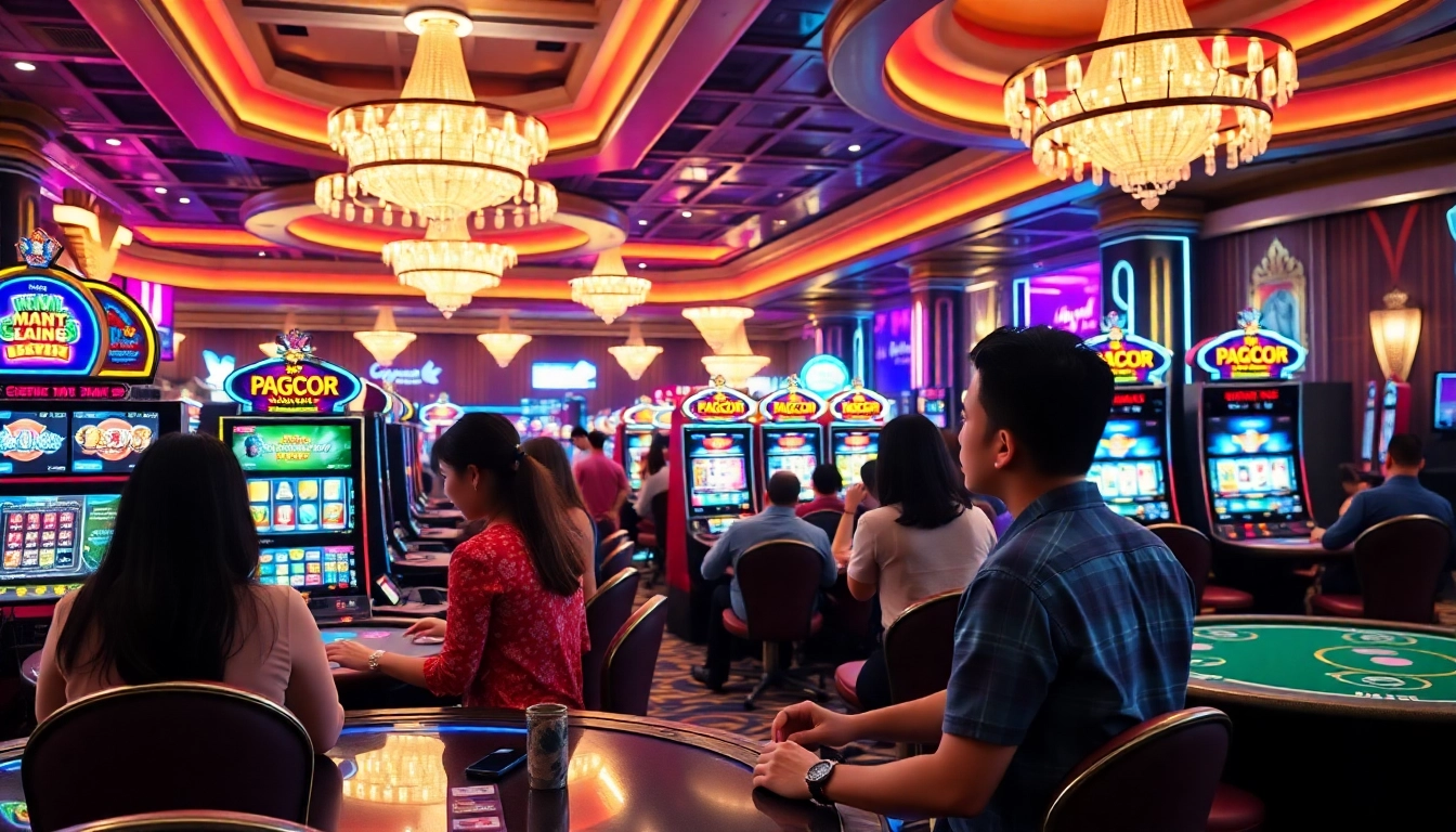 Experience the thrill of pagcor online casino with players enjoying a vibrant gaming environment.