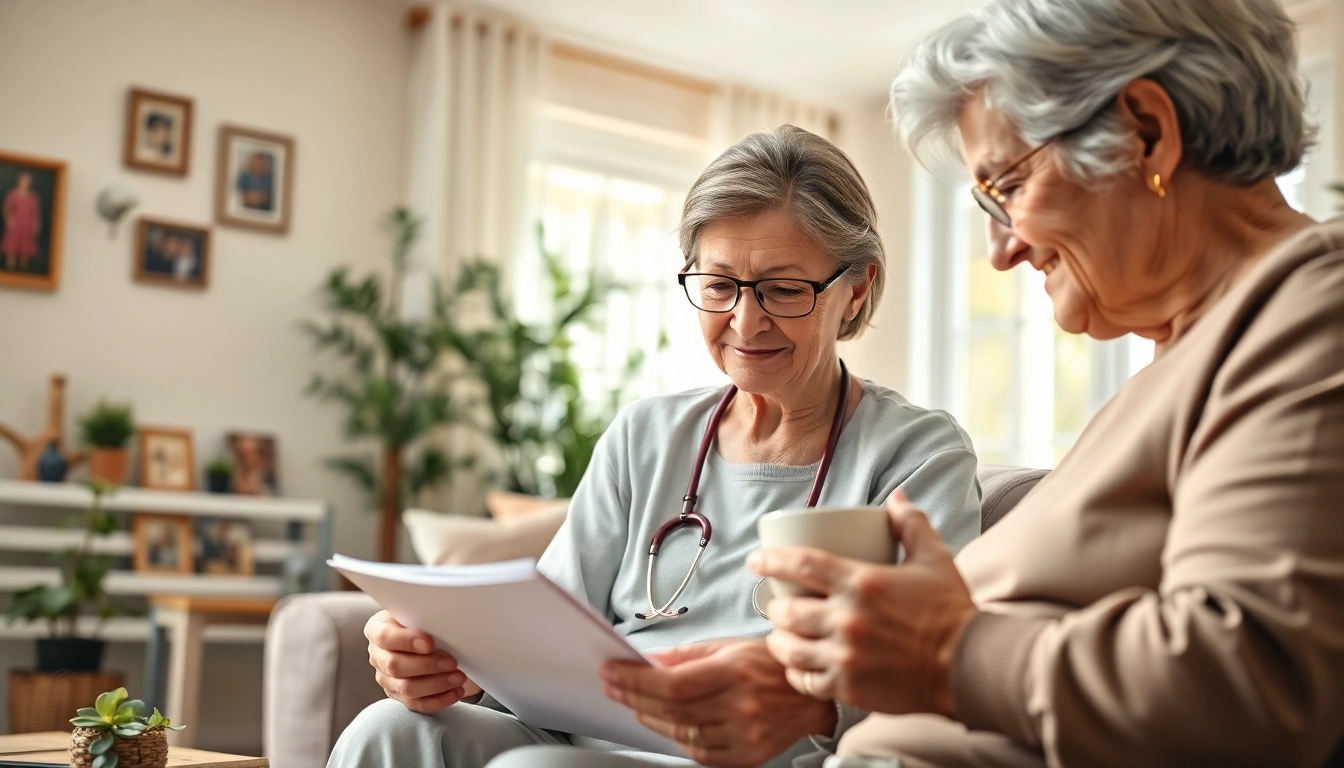 Empathetic senior caregivers austin tx assisting elderly clients in a warm home setting.
