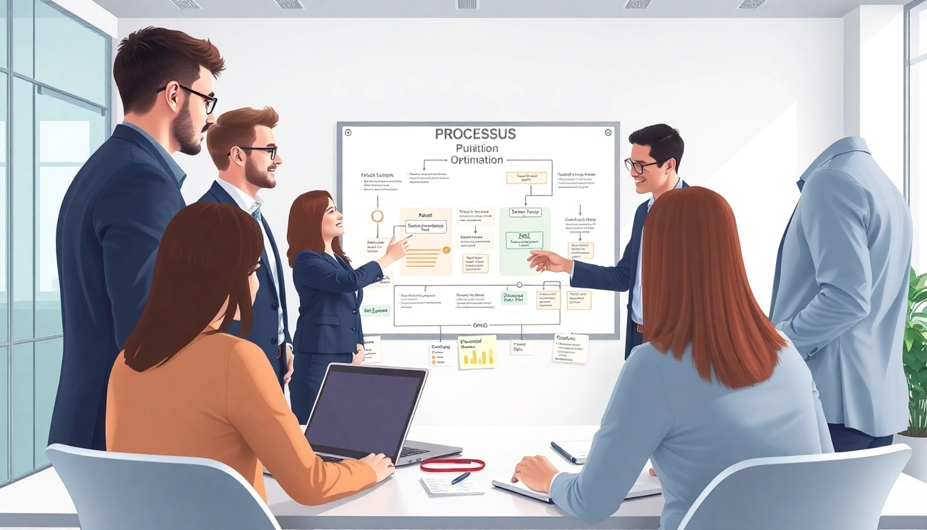 Implementing process optimization strategies with a collaborative business team.