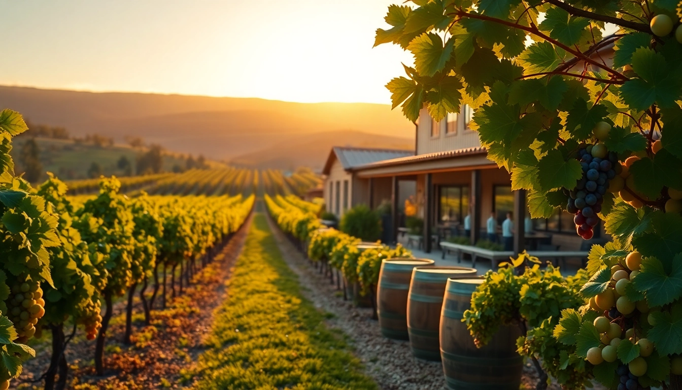 Indulge in the charm of wineries in Clarksburg with scenic views and lush vineyards.