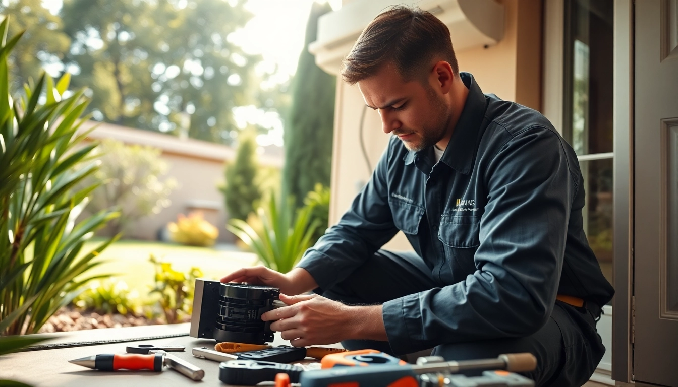 AC repair Mesa AZ by a professional technician in a home setting