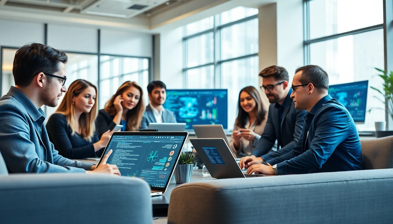 Specialists providing Edmonton IT Services in a collaborative office environment showcasing modern technology.