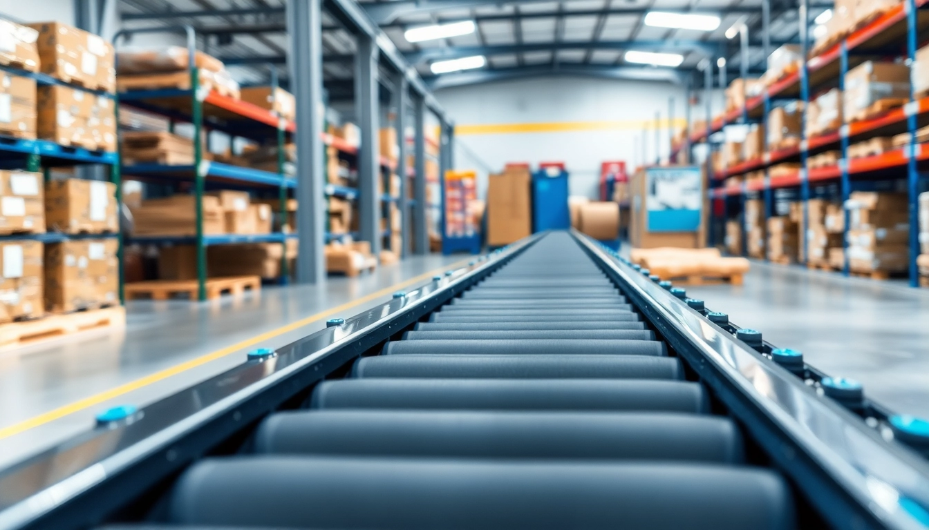 Moving materials with an efficient air conveyor system in a bright industrial setting.