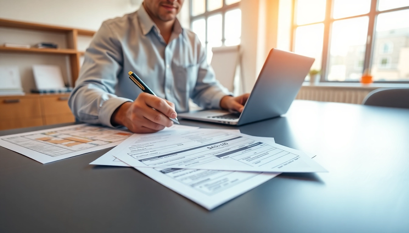 Fill out the DAS 140 form while maintaining organization in a bright workspace