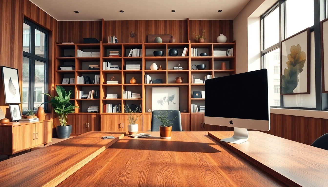 Showcase of a registered office address with professional desk setup and bright natural lighting