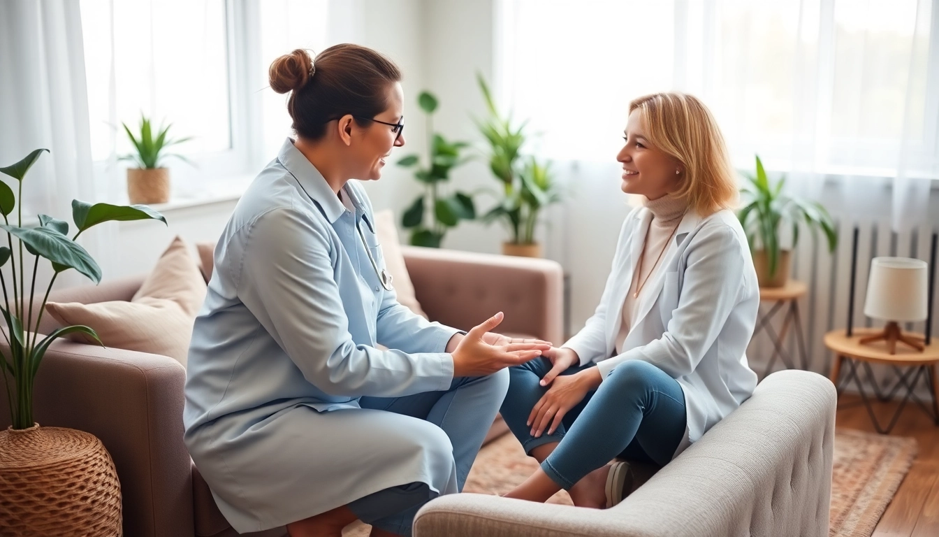 Engaging session with an attachment theory specialist in a welcoming therapy environment.