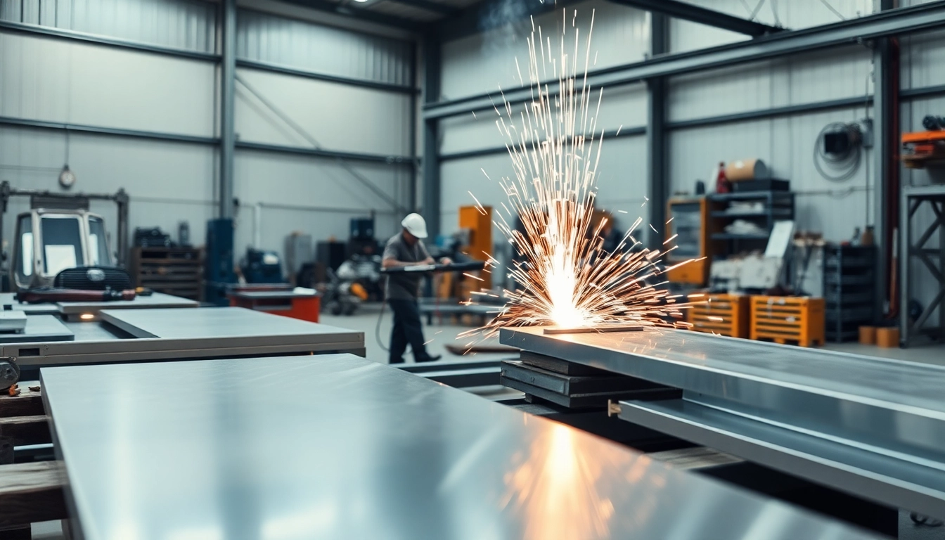 Expert craftsmen at a metal manufacturer in Edmonton shaping stainless steel and aluminum.