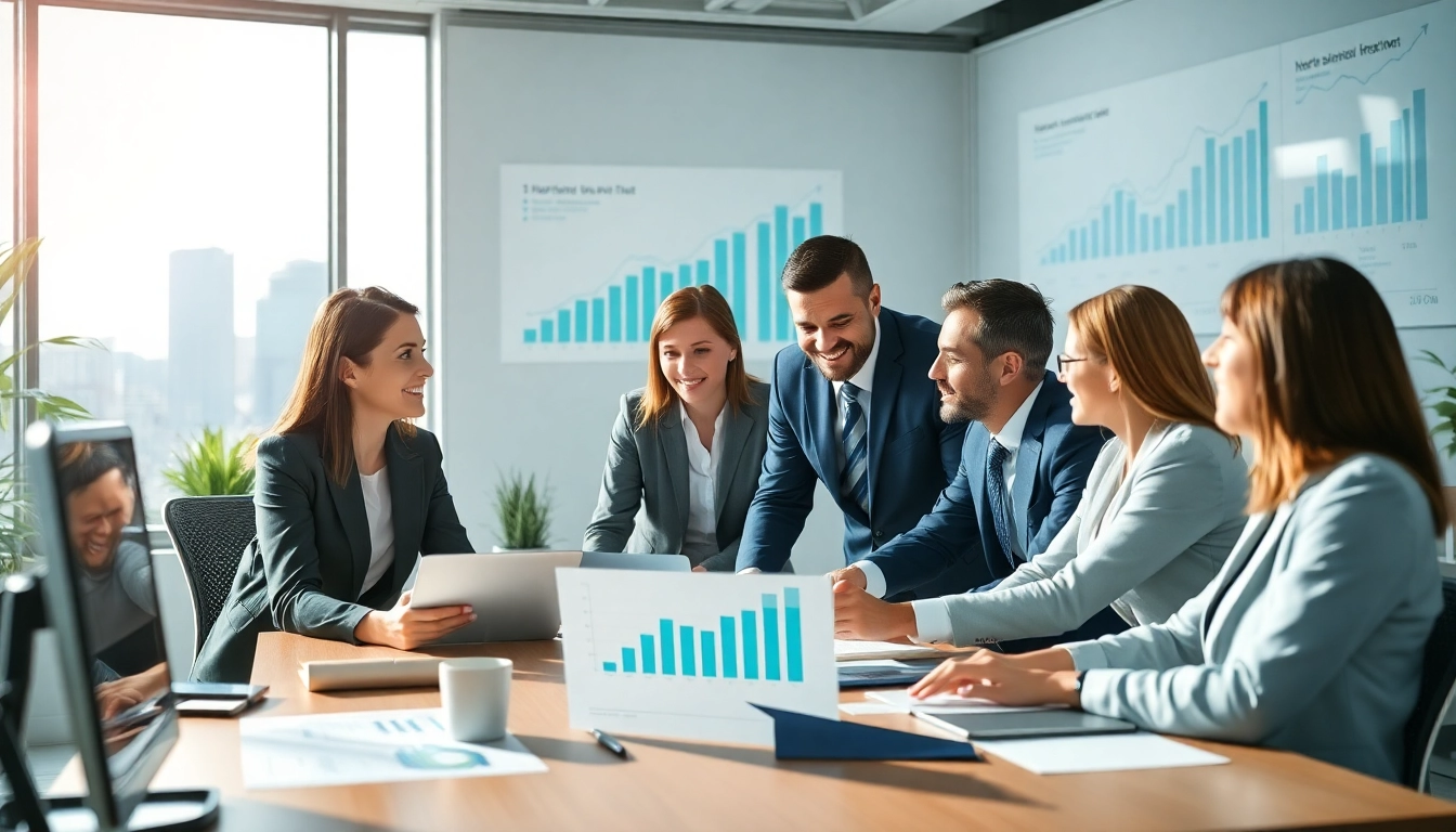 Explore strategies for building a Recession Proof Business with professional team collaboration in a modern office.