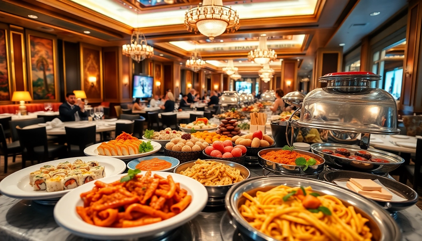 Savor the finest Buffets in Las Vegas, featuring a variety of mouthwatering cuisines in an elegant setting.