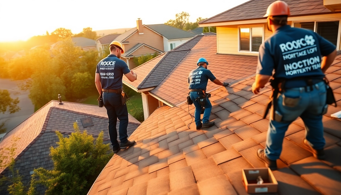 Licensed and insured roofers Austin team installing a roof on a residential home in a vibrant neighborhood.