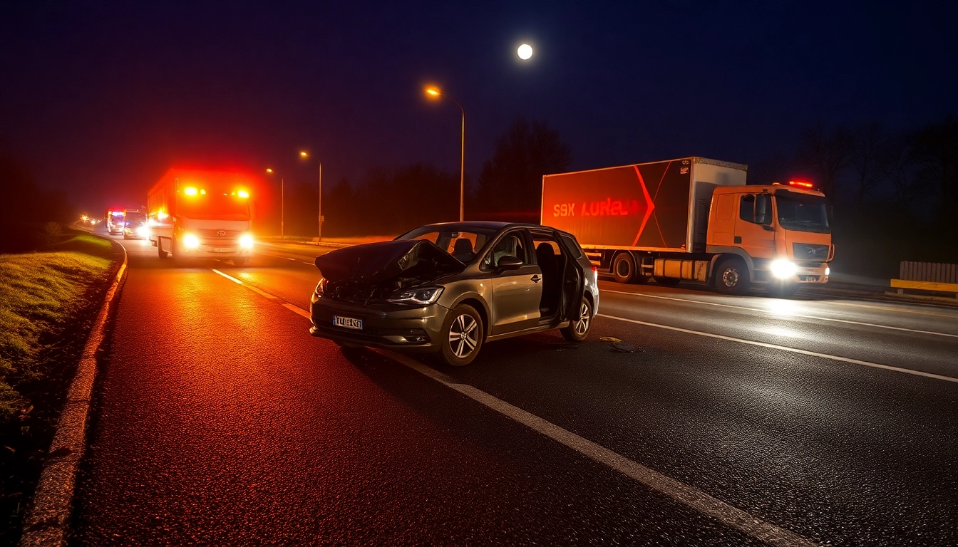 Traffic accident in Düzce shows a damaged pat pat and truck highlighting the aftermath of a serious collision.