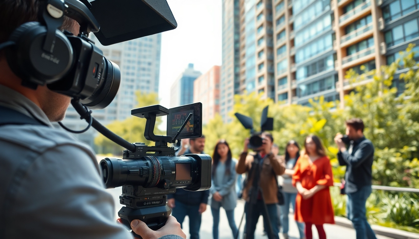 Engaging scene of Creative Video Shoots Toronto featuring videographers and artists collaborating.