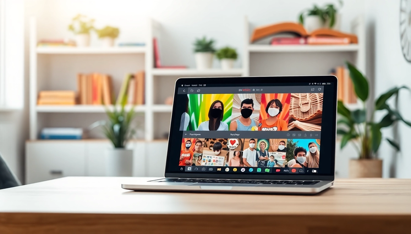 Engage with an anonymous Instagram story viewer tool on a laptop, showcasing secure and private browsing.