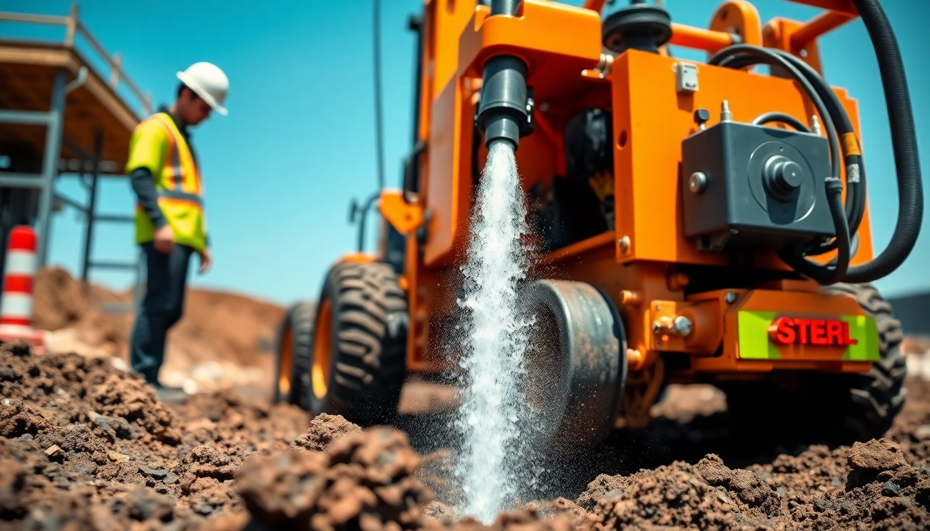 Showcasing hydro eexcavation nc with advanced machinery revealing underground utilities safely.