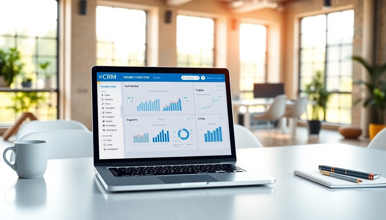 Showcase of a Membership CRM dashboard highlighting engagement metrics and analytics.