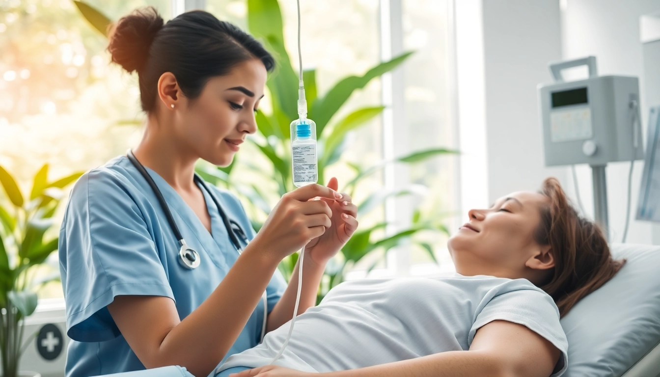 NAD IV therapy session in a healthcare setting showcasing patient comfort and professional care.