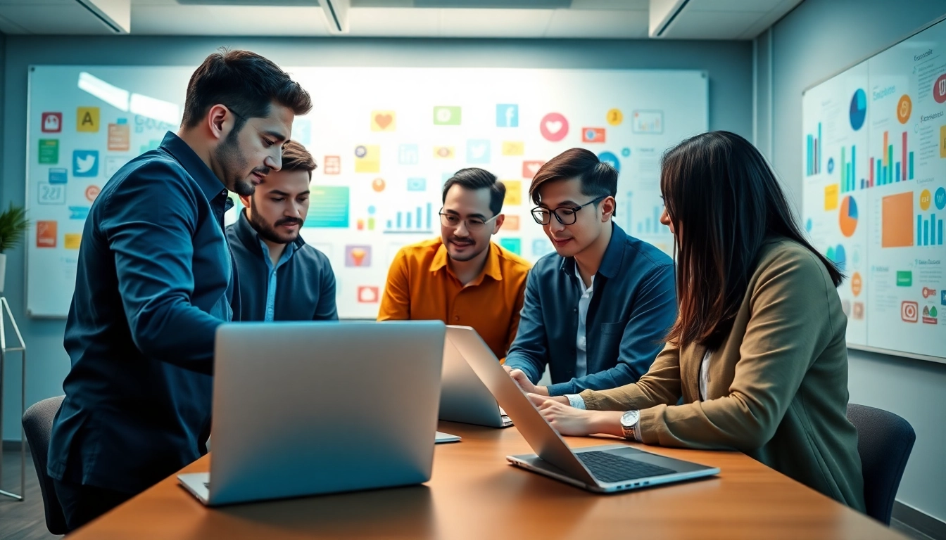 Boost your business through innovative social media marketing Edmonton strategies in a collaborative workspace.