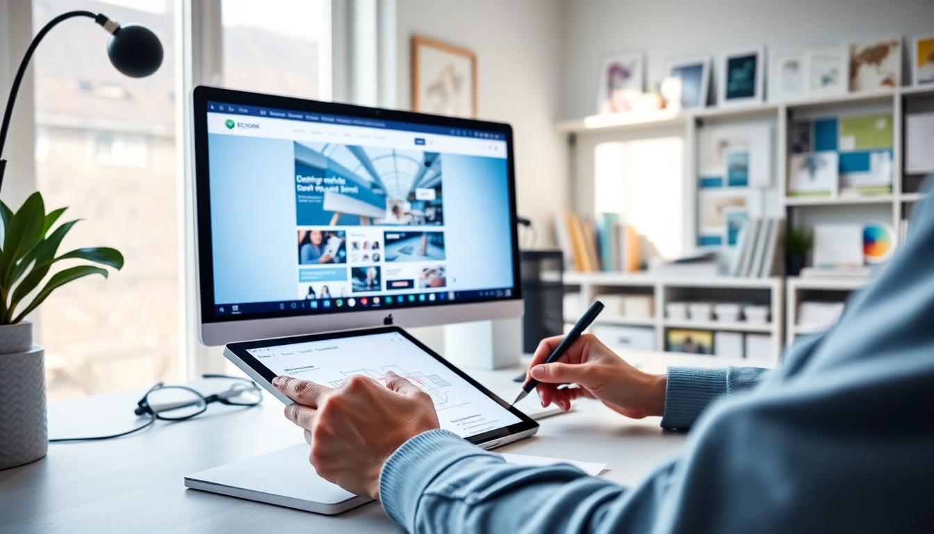 Create a stunning website design with a professional layout showcasing creativity and elegance.