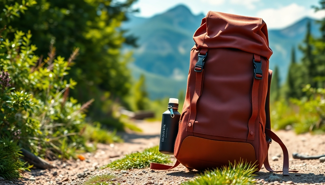 Vidi Rucksack auf einem malerischen Wanderrucksack, ideal für Outdoor-Abenteuer.