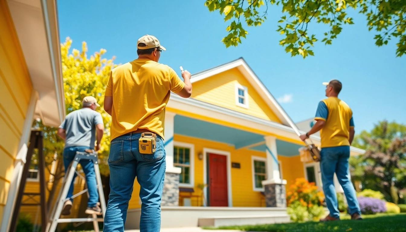 Experienced painters Rochester MN enhancing the exterior of a home with vibrant fresh paint.