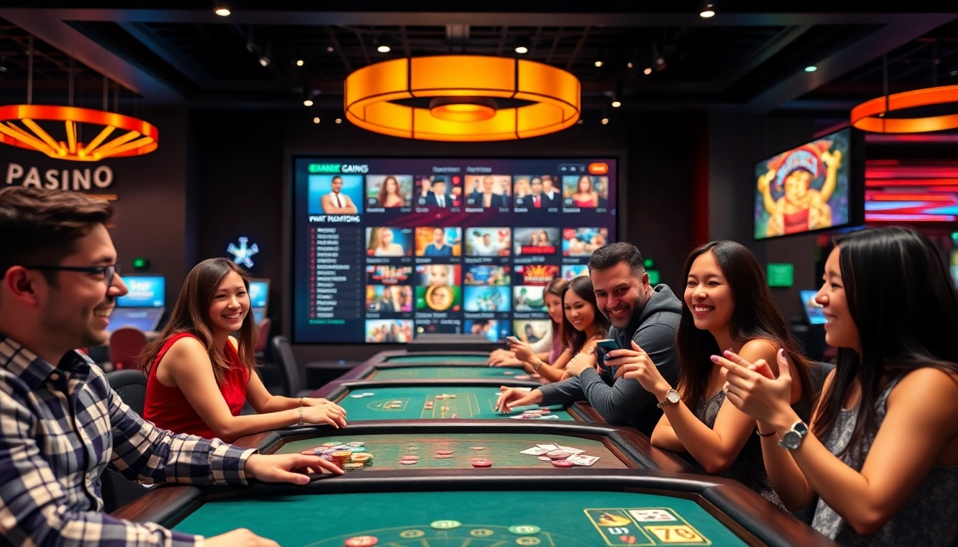 We1Win casino highlights players enjoying vibrant gaming experiences with excitement.