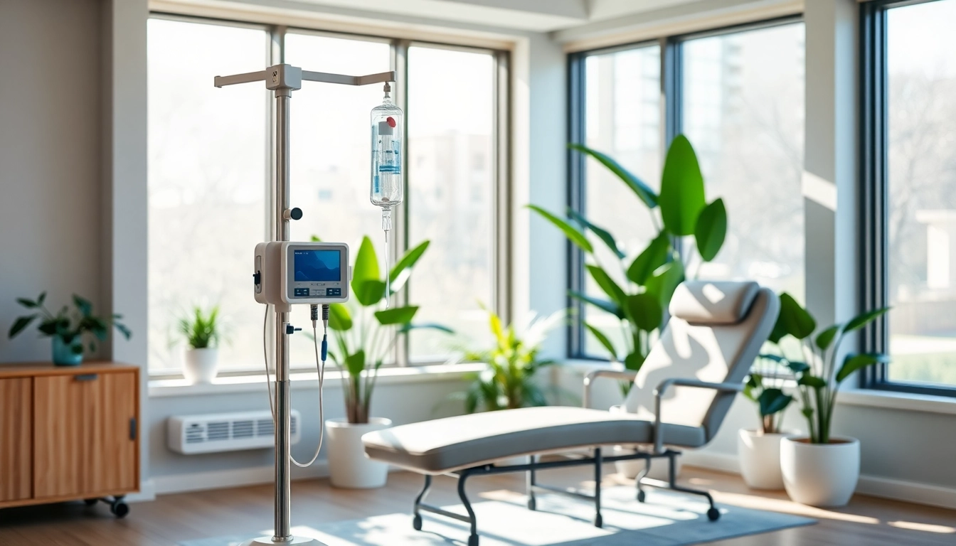 Receive IV therapy Nashville treatment in a modern, serene clinic setting with natural light.