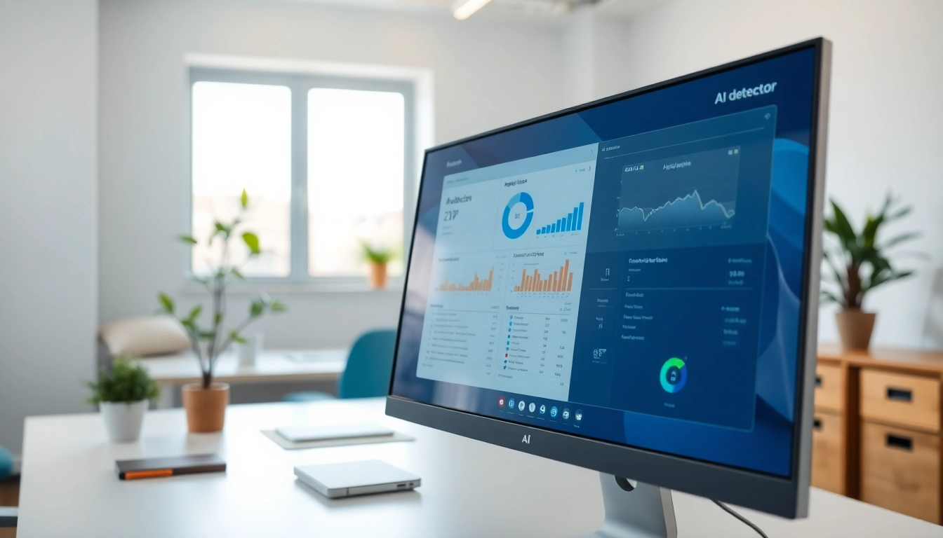 Analyze text using the advanced ai detector tool displayed on a modern computer screen.