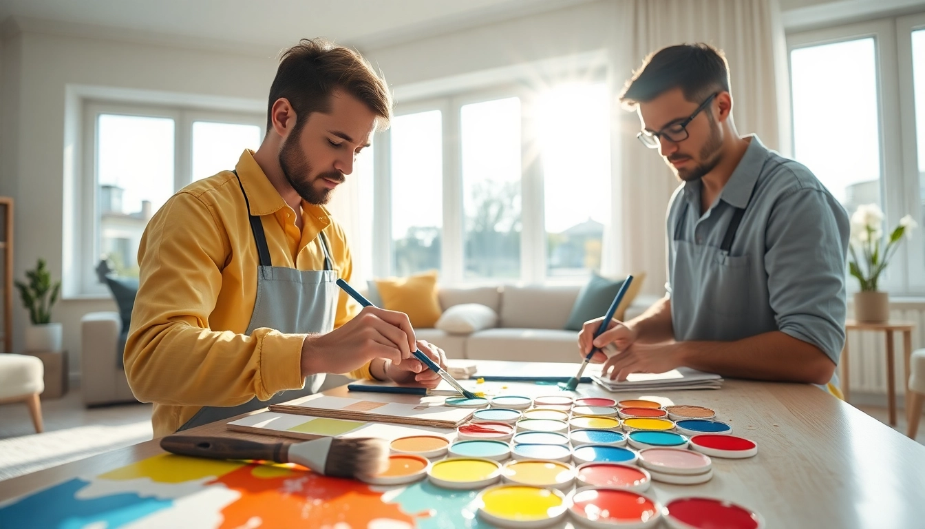 Find reliable Painting companies near me enhancing interior spaces with vibrant colors.