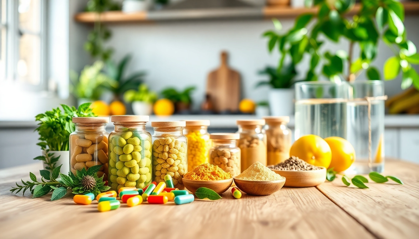 Display of Vitamin Boosters emphasizing natural wellness and health.