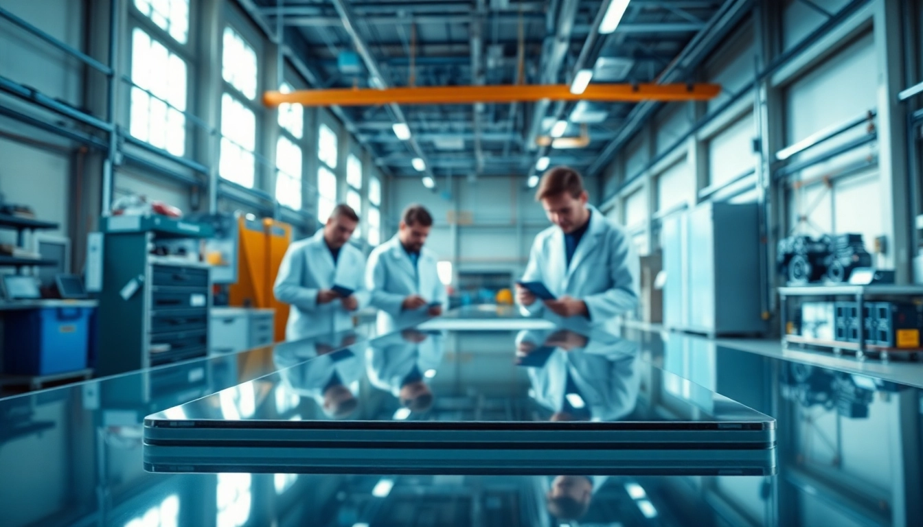 Engineers applying precision adhesive films at https://www.makobond.com/adhesives-films workshop.