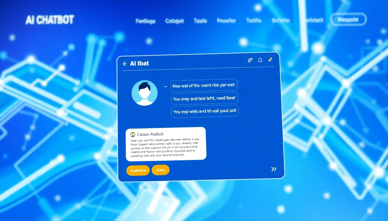 Engage with an AI chatbot for website, showcasing user interaction on a sleek interface.