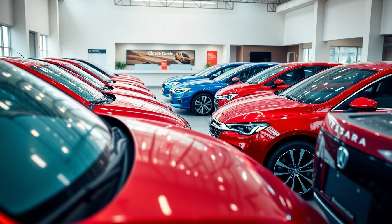 Descoperiți masini de vanzare într-un showroom modern cu o gamă variată de automobile.