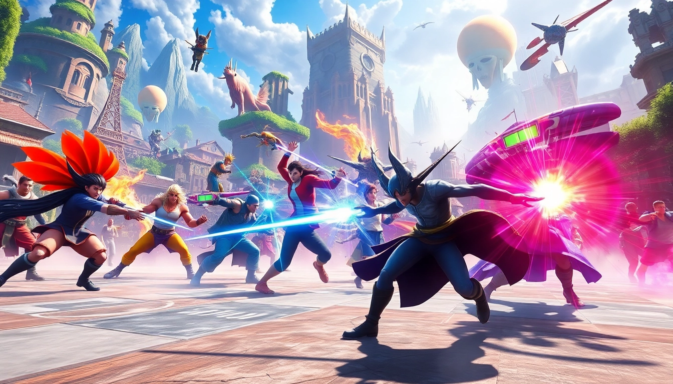 Action-packed visualization of PS4 games featuring colorful characters and dynamic environments.