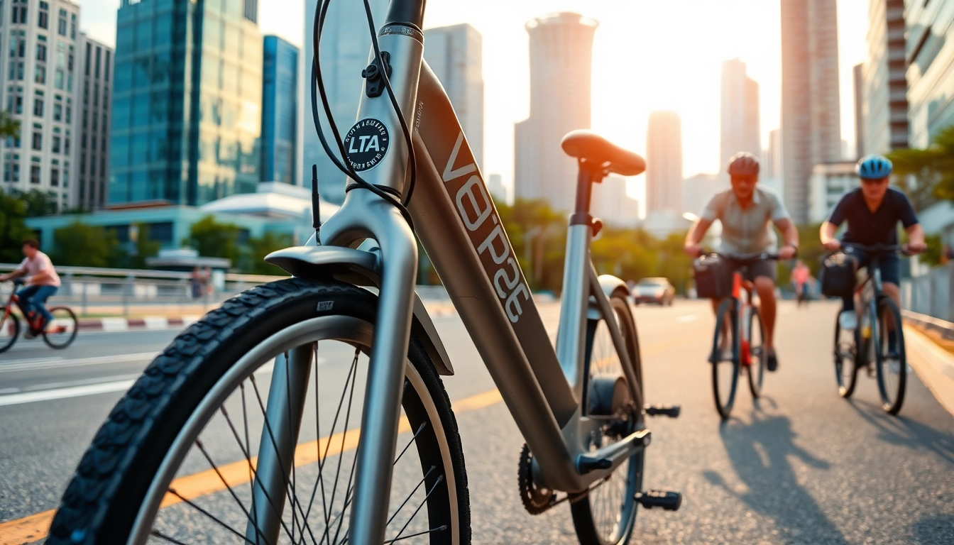 Ride a high-quality ebike Singapore for urban commuting, showcasing its dynamic design and energy.