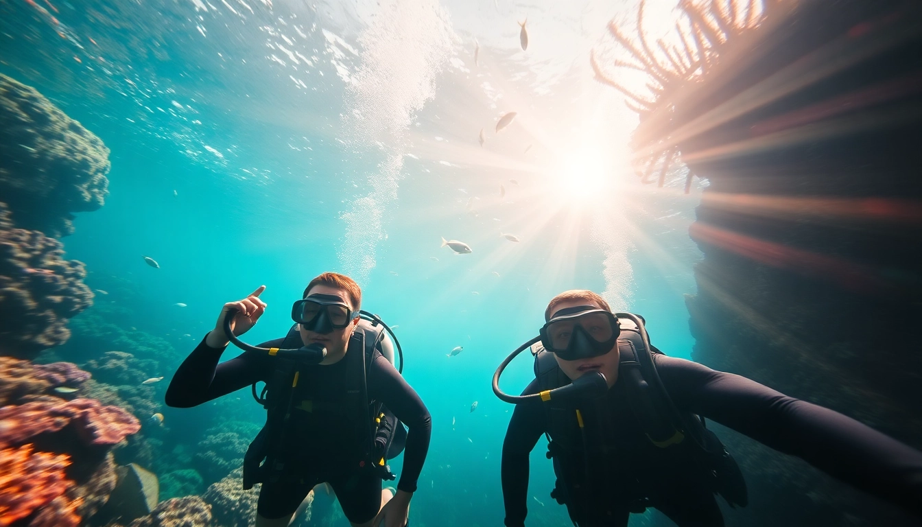 Scuba divers engaging in Bali Diving among vibrant coral reefs and diverse sea life.