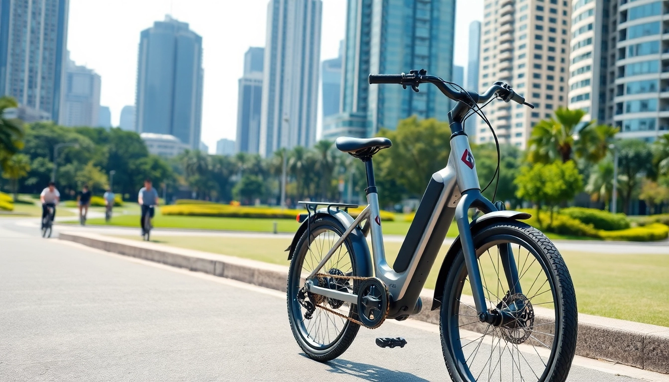 Experience Ebike Singapore in a lively urban setting showcasing modern electric bicycles.