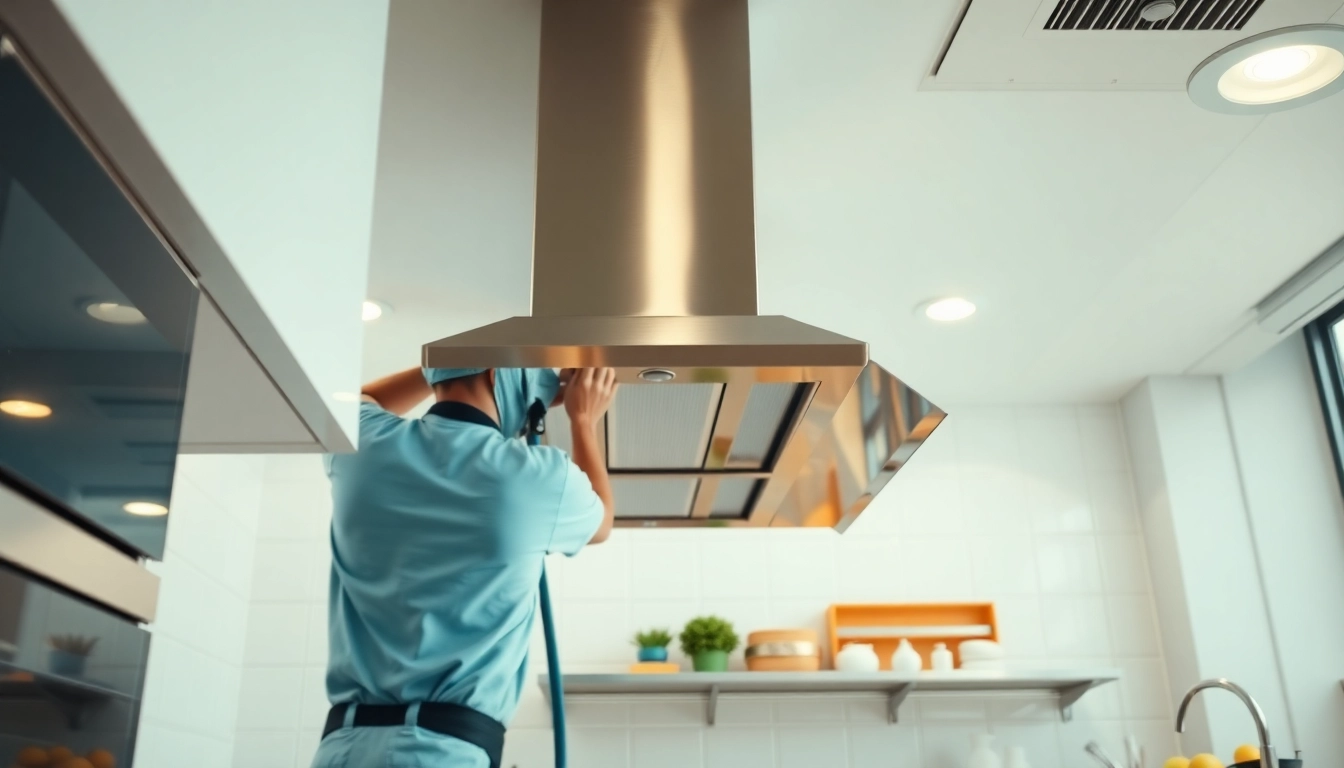 Professional kitchen hood cleaning service in Dubai ensuring a spotless cooking area.