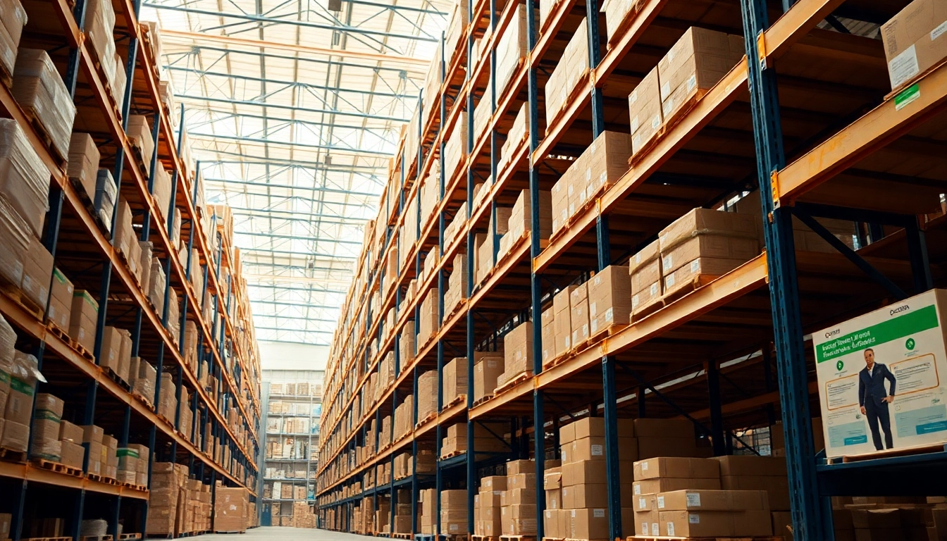 Showcase of amazon wholesale products in a vibrant warehouse environment.