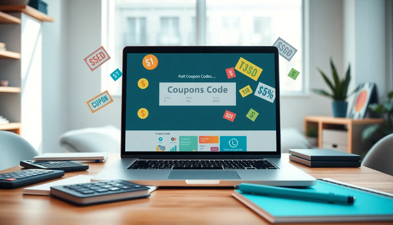 Find great savings with online coupon code platform in a cozy workspace.
